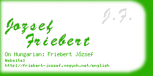 jozsef friebert business card