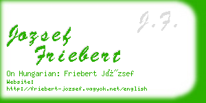 jozsef friebert business card
